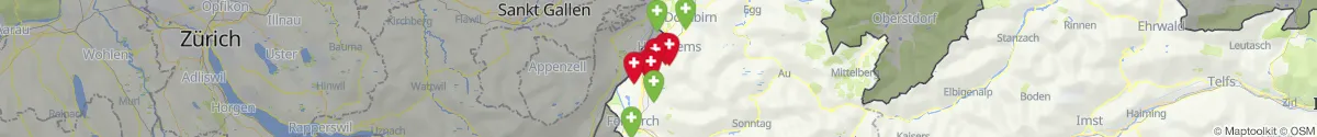 Kartenansicht für Apotheken-Notdienste in der Nähe von Götzis (Feldkirch, Vorarlberg)
